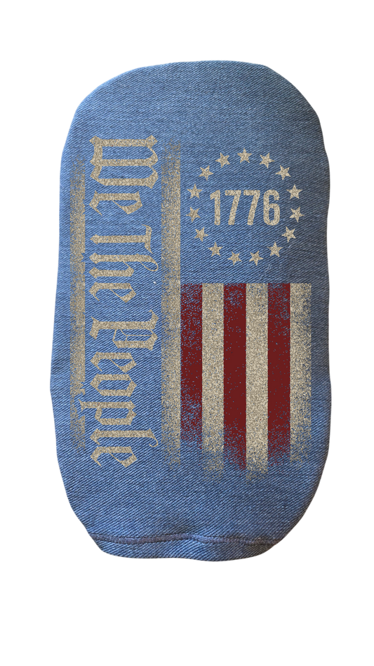 CUSTOMIZED STRETCH DENIM ADULT AND PEDIATRIC WE THE PEOPLE OSTOMY BAG COVER